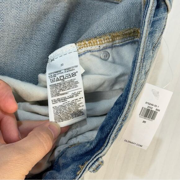 Old Navy Light Wash Denim Jeans O.G. Loose Leg Size 20 High-Rise Sun Bleached - Picture 8 of 8